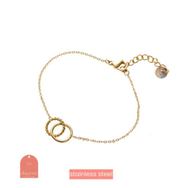 Go Dutch Label armband double hoop 14K