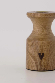 zusss kandelaar hout hartje naturel