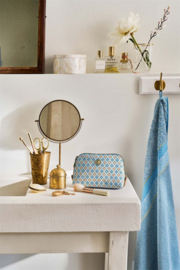 Pip Studio Coby Cosmetic Bag Triangle Small Mojo Blue