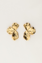 My Jewellery oorbellen iconic halve bloemgoud
