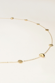 My Jewellery ketting lang met hartjes en klaver goud