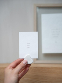 prospectt Leeff Kaartenhouder Claire with card diverse teksten