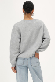 My Jewellerygrijze oversized sweater met parels