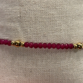My jewellery stretch armband met kralen goud