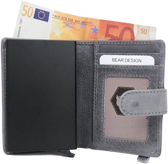 Bear Design portemonnee anti skim | jeans blauw