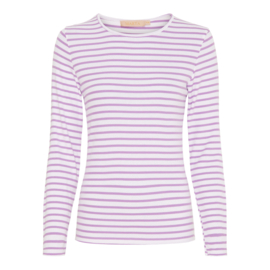 Marta Du Chateau t-shirt - long sleeved tee lilac/white