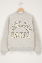 My jewellery Grijze sweater "Atelier paris"