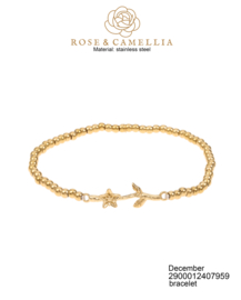 rose & camellia armband birthflower december