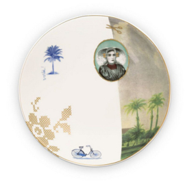 Pip studio heritage soepbord palm | wit 18 cm