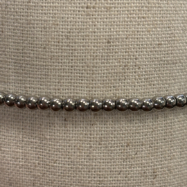 My jewellery stretch armband met kralen zilver