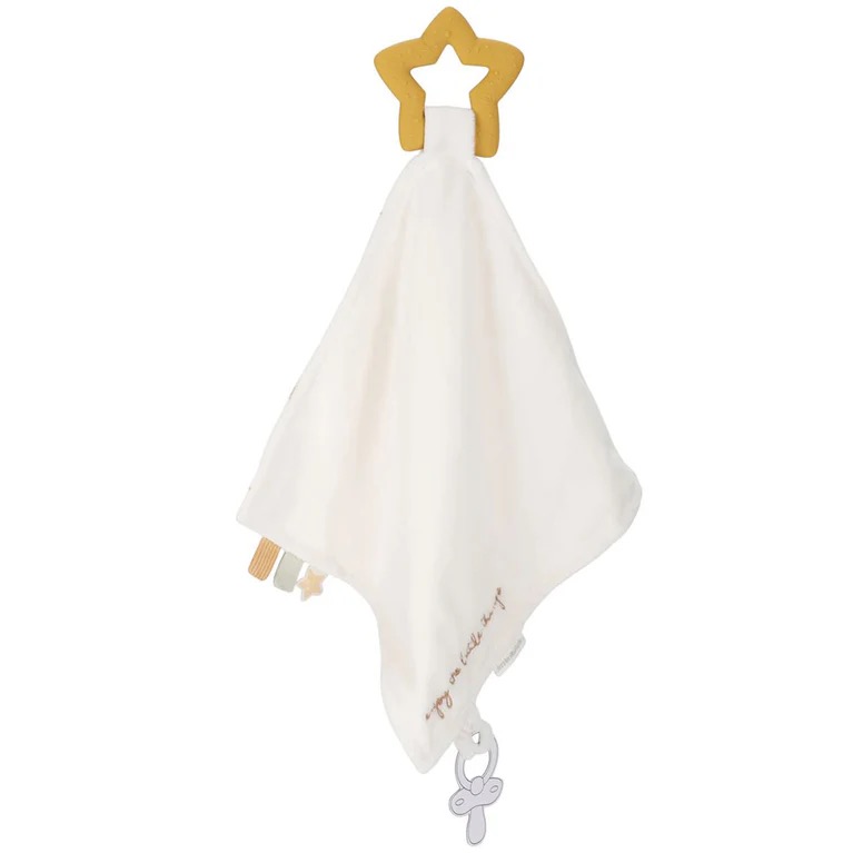 Little dutch newborn naturals knuffeldoekje met bijring