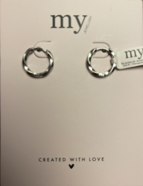 My Jewellery oorbellen basic oorringen twisted hoop zilver