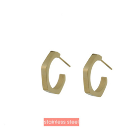 Go Dutch Label oorbellen Hooked Hoop - 14K