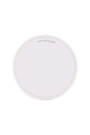 zusss koekblik streep hartje love is all around wit / oker