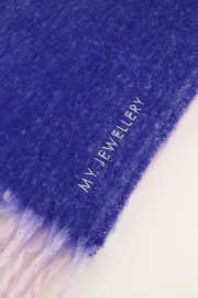 My Jewellery Lila sjaal met blauwe overloop