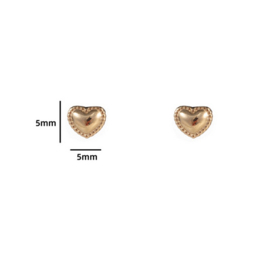 Go Dutch Label oorbellen Tiny Heart - 14K