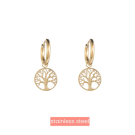 Go Dutch Label Tree of Life Hoop - 14K