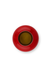 Pip studio ovale mini vaas | rood 14cm
