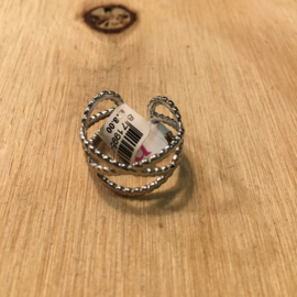 My Jewellery ring | verstelbare ring golvend zilver.
