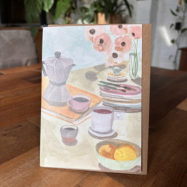 east end prints oranges and coffee