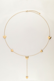 My Jewellery ketting lang met hartjes goud