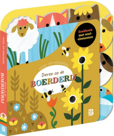 Dieren op de boerdrij | zoek- en voelboekje karton