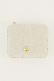 My Jewellery beige linnen look sieraden etui medium
