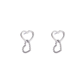 Go Dutch Label oorbellen | 2 hartjes zilver