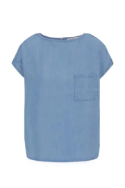 zusss tencel top lichte denim