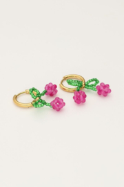 My Jewellery oorbellen | oorringen met kralen cherry goud