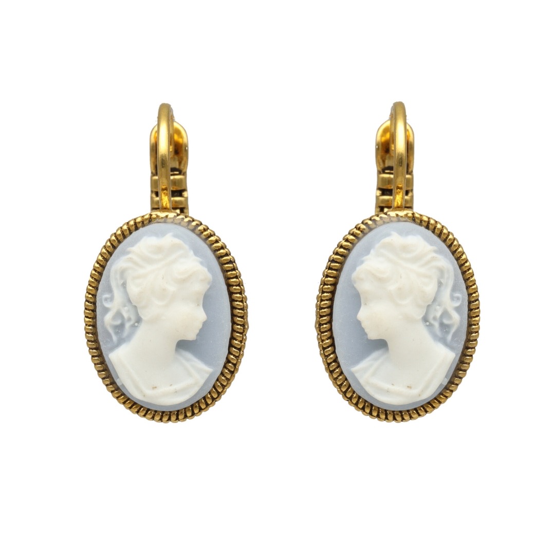 Camps & Camps oorbellen Cameo Blue