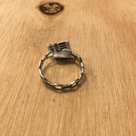 My Jewellery ring | verstelbare ring schakels zwart zilver.