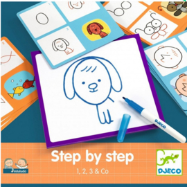 Djeco step by step tekenen | 1, 2, 3 en co