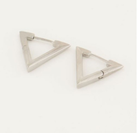 My Jewellery oorbellen | oorbellen driehoek groot zilver*