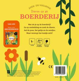 Dieren op de boerdrij | zoek- en voelboekje karton