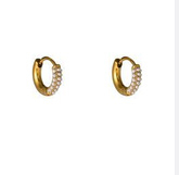 Go Dutch Label oorbellen Pearly Hoop goud