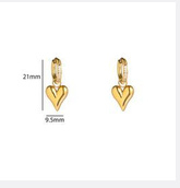 Go Dutch Label oorbellen Sparkle Heart Hoop goud