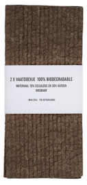 Mijn Stijl | vaatdoekje 100% biodegradable 2 stuks bruin