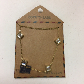 Go Dutch Label ketting | steentjes goud.