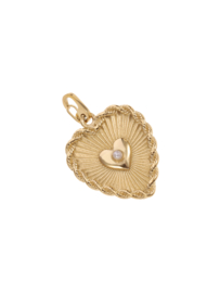 rose en camellia bedel hart met steentje