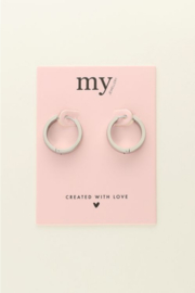 My Jewellery oorbellen basic oorringen plat zilver