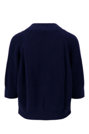 zusss vest met vleermuis mouwen met hart broche summer navy