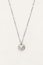 My jewellery Unconditional love necklace "hammered heart" zilver