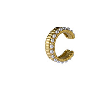 Go Dutch Label Double Pearly earcuff goud