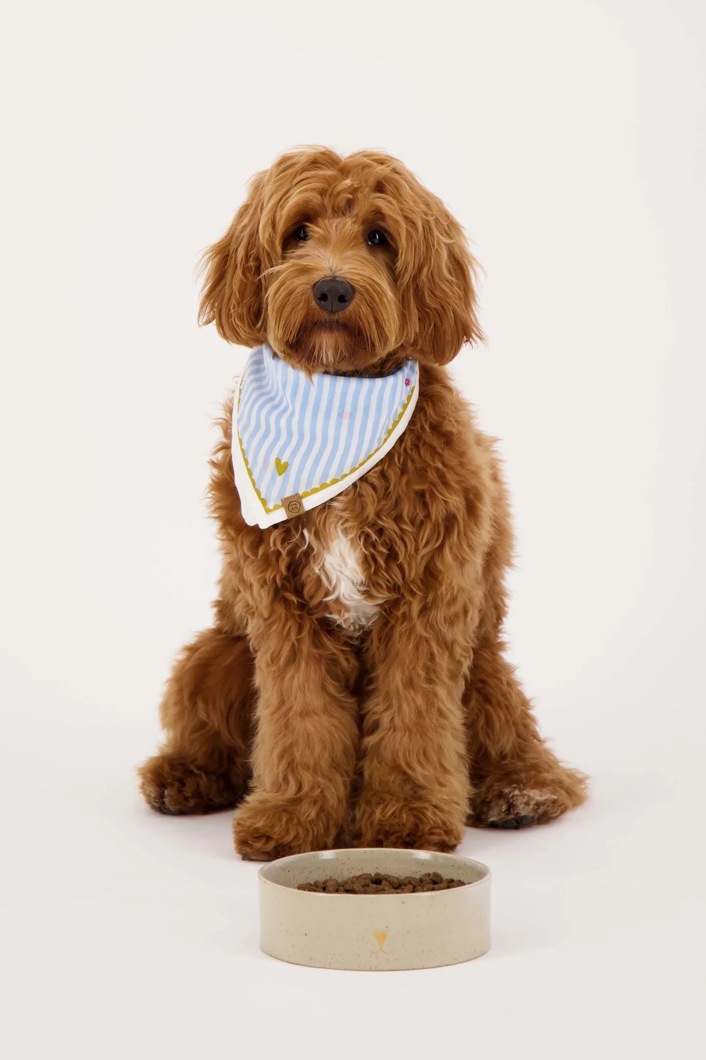 zusss bandana bisous gestreept wit/blauw