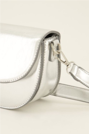 my jewellery tas | zilveren schoudertas half rond*