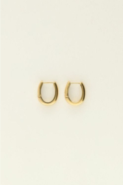 my jewellery oorbellen | ovalen oorringen goud*