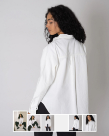 Tiltil Lam Blouse LS | white