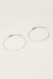 my jewellery set 2 armbandjes | 2 zilver