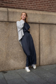 zusss satijnen twill rok donkerblauw